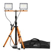 Imagine Set 2 proiectoare LED LAVILED 2x50W 9000lm 4000K CRI>90 IP65 cu trepied si geanta