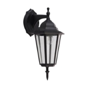 Imagine Aplica de exterior, orientare in jos, design clasic, E27, fara bec, IP44, neagra mata