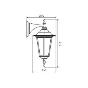 Imagine Aplica de exterior, orientare in jos, design clasic, E27, fara bec, IP44, neagra mata