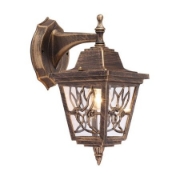 Imagine Aplica de exterior, orientare in jos, design modern, E27, fara bec, IP44, aurie antichizata