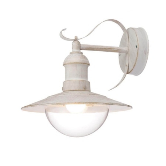 Imagine Aplica de exterior, orientare in jos, design modern, E27, fara bec, IP44, finisaj alb rustic