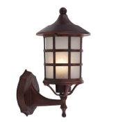 Imagine Aplica de exterior, orientare in sus, design modern, E27, fara bec, IP44, finisaj maroniu