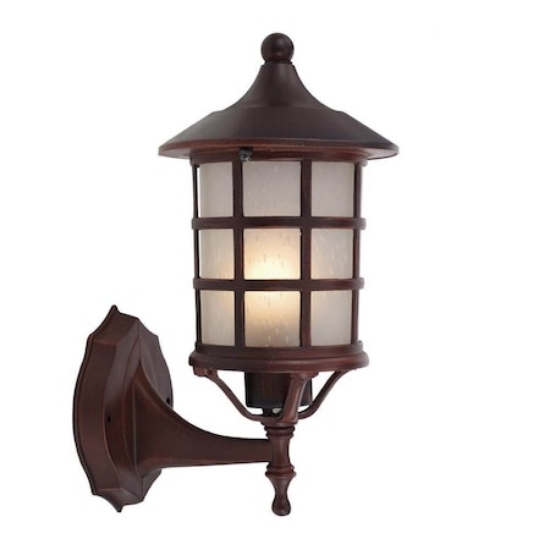 Imagine Aplica de exterior, orientare in sus, design modern, E27, fara bec, IP44, finisaj maroniu
