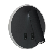 Imagine Aplica LED de perete OTELLO C, 6+3 W, 730 lm, alb reglabil 3000-4000K (CCT), neagra