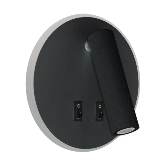 Imagine Aplica LED de perete OTELLO C, 6+3 W, 730 lm, alb reglabil 3000-4000K (CCT), neagra