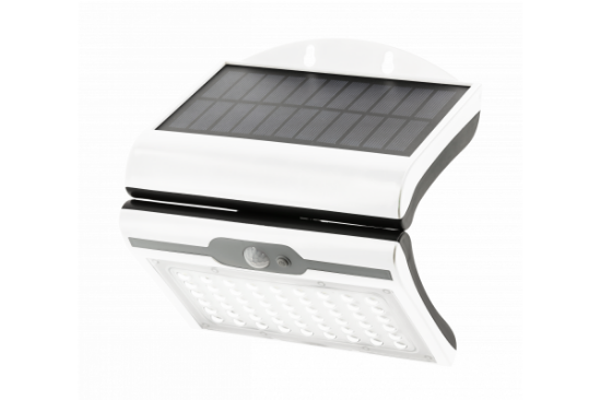 Imagine Aplica solara LED cu senzor de miscare, 50 W, 300 lm, lumina rece 6000K, IP44, alba