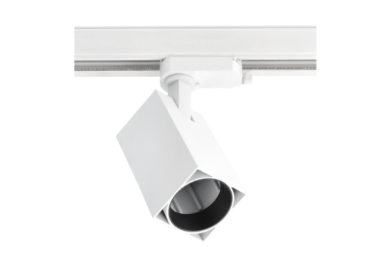 Imagine Spot LIMA pentru sina monofazata, GU10, max. 20 W, fara bec, patrat, alb