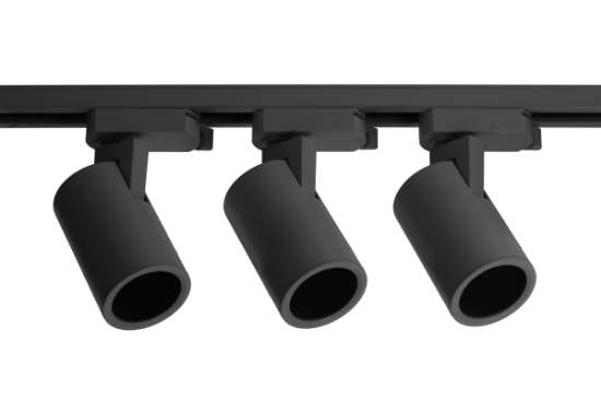 Imagine Set TRAX BIS cu 3 spoturi si sina monofazata 1 m, 3 x GU10, max. 3 x 20 W, fara bec, negru